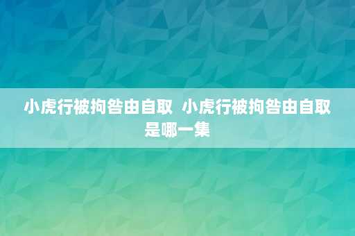 小虎行被拘咎由自取  小虎行被拘咎由自取是哪一集