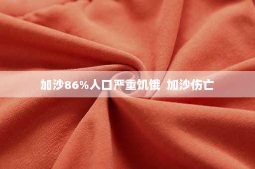 加沙86%人口严重饥饿  加沙伤亡