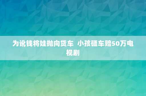 为讹钱将娃抛向货车  小孩砸车赔50万电视剧