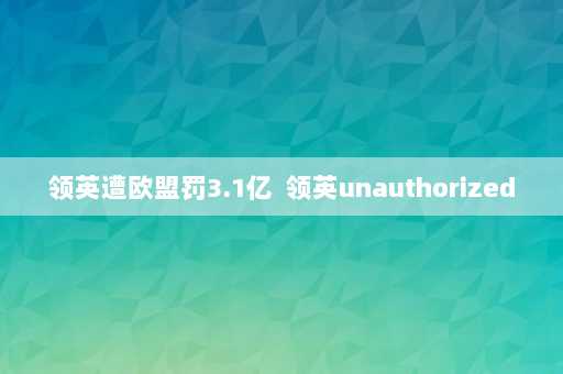 领英遭欧盟罚3.1亿  领英unauthorized