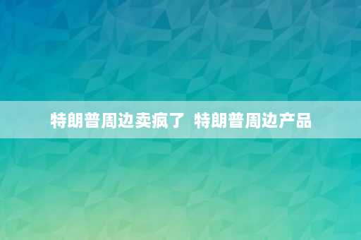 特朗普周边卖疯了  特朗普周边产品