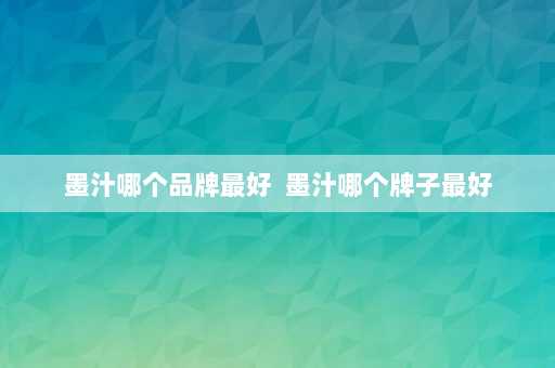 墨汁哪个品牌最好  墨汁哪个牌子最好