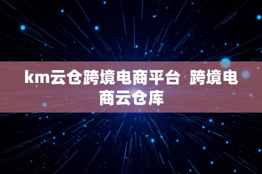 km云仓跨境电商平台  跨境电商云仓库