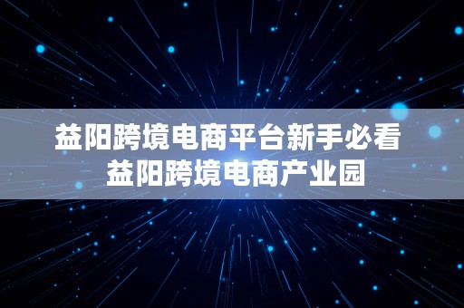 益阳跨境电商平台新手必看  益阳跨境电商产业园