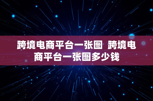 跨境电商平台一张图  跨境电商平台一张图多少钱