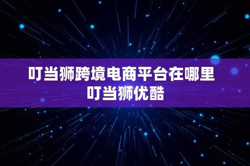 叮当狮跨境电商平台在哪里  叮当狮优酷