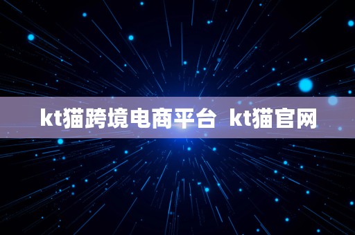 kt猫跨境电商平台  kt猫官网