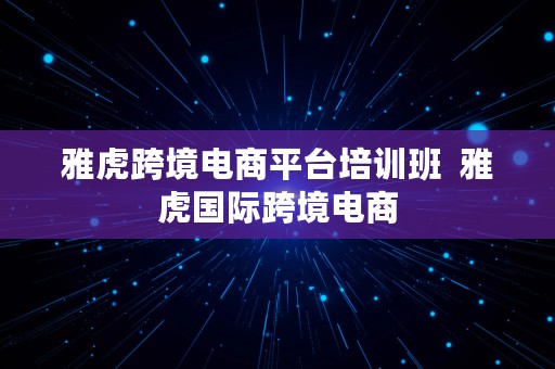 雅虎跨境电商平台培训班  雅虎国际跨境电商