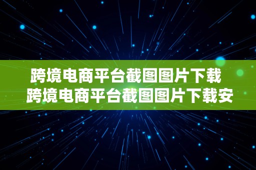 跨境电商平台截图图片下载  跨境电商平台截图图片下载安装