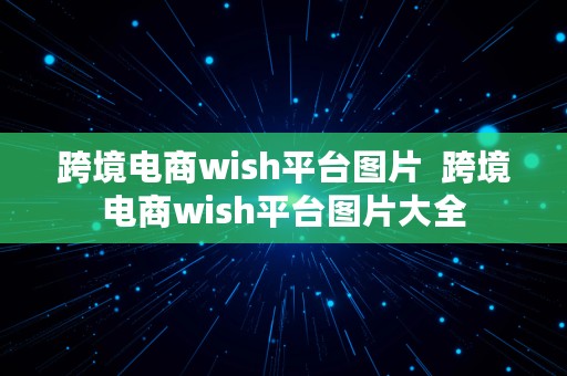 跨境电商wish平台图片  跨境电商wish平台图片大全