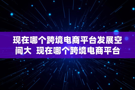 现在哪个跨境电商平台发展空间大  现在哪个跨境电商平台发展空间大些