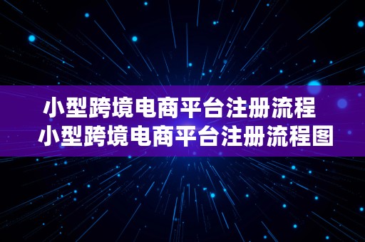 小型跨境电商平台注册流程  小型跨境电商平台注册流程图