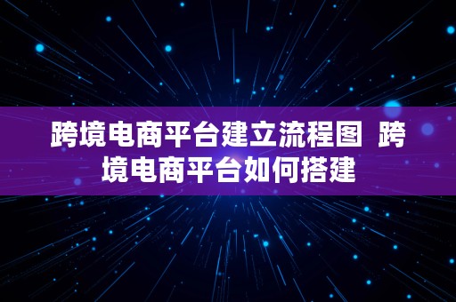 跨境电商平台建立流程图  跨境电商平台如何搭建