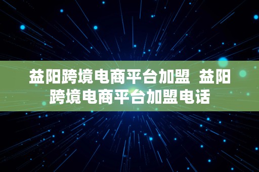 益阳跨境电商平台加盟  益阳跨境电商平台加盟电话