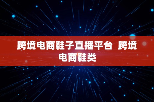 跨境电商鞋子直播平台  跨境电商鞋类