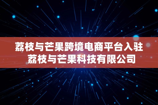 荔枝与芒果跨境电商平台入驻  荔枝与芒果科技有限公司