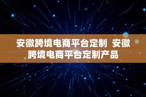 安徽跨境电商平台定制  安徽跨境电商平台定制产品