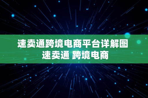 速卖通跨境电商平台详解图  速卖通 跨境电商