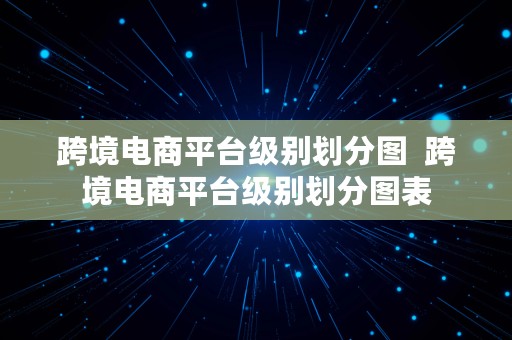 跨境电商平台级别划分图  跨境电商平台级别划分图表