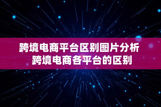 跨境电商平台区别图片分析  跨境电商各平台的区别