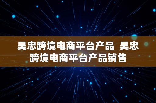 吴忠跨境电商平台产品  吴忠跨境电商平台产品销售