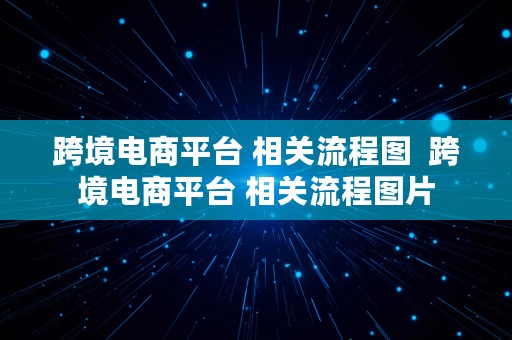 跨境电商平台 相关流程图  跨境电商平台 相关流程图片