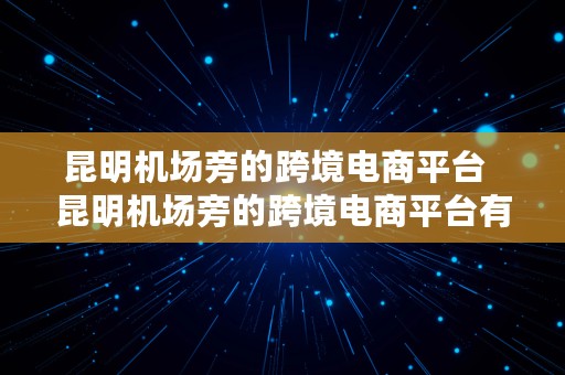 昆明机场旁的跨境电商平台  昆明机场旁的跨境电商平台有哪些