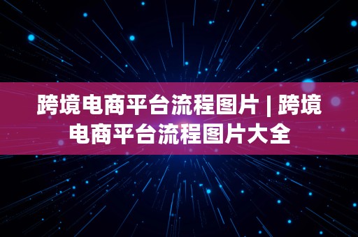 跨境电商平台流程图片 | 跨境电商平台流程图片大全