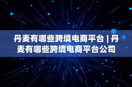 丹麦有哪些跨境电商平台 | 丹麦有哪些跨境电商平台公司