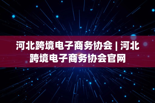 河北跨境电子商务协会 | 河北跨境电子商务协会官网