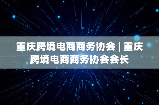 重庆跨境电商商务协会 | 重庆跨境电商商务协会会长