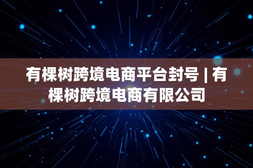 有棵树跨境电商平台封号 | 有棵树跨境电商有限公司