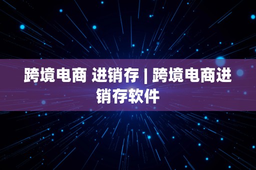 跨境电商 进销存 | 跨境电商进销存软件