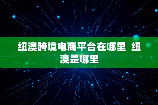 纽澳跨境电商平台在哪里  纽澳是哪里