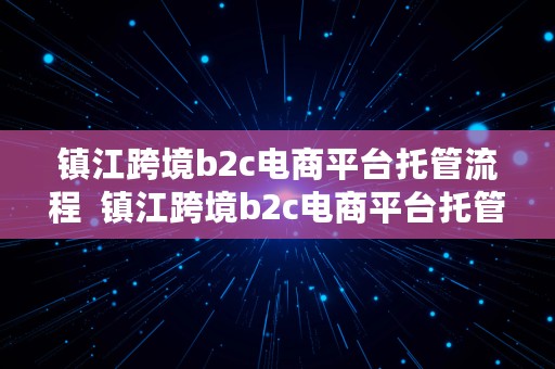 镇江跨境b2c电商平台托管流程  镇江跨境b2c电商平台托管流程图