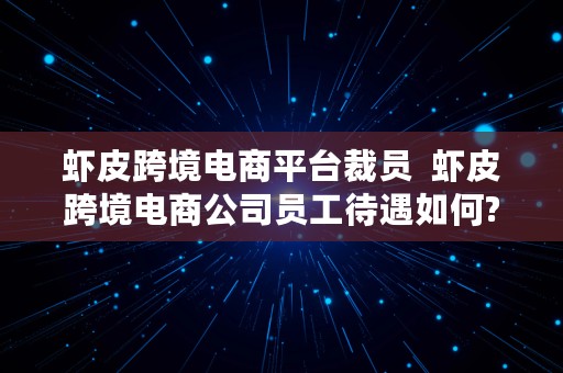 虾皮跨境电商平台裁员  虾皮跨境电商公司员工待遇如何?