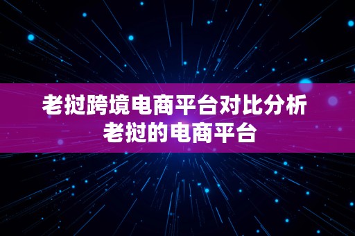 老挝跨境电商平台对比分析  老挝的电商平台