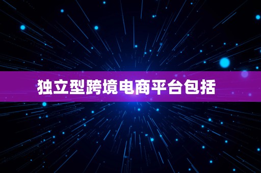 独立型跨境电商平台包括  